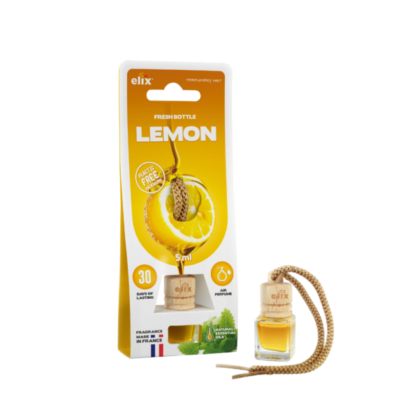 deodorante per ambienti in bottiglia fresca al limone