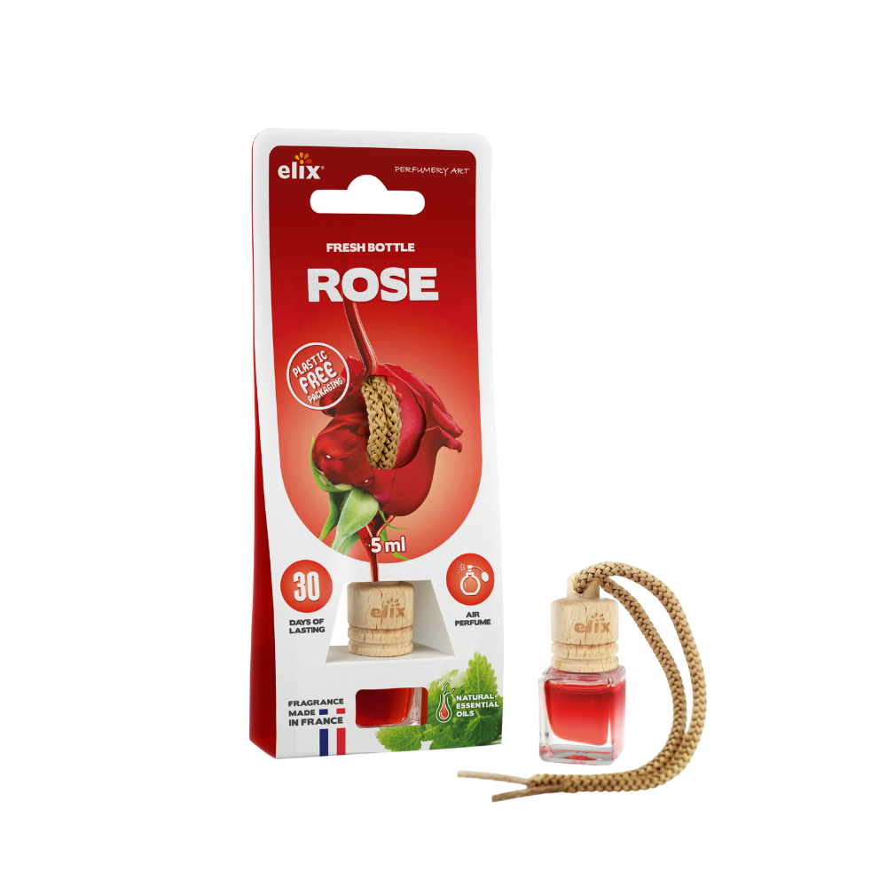 Fresh bottle rose air freshener