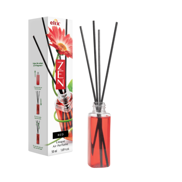 zen red home air freshener reed diffuser