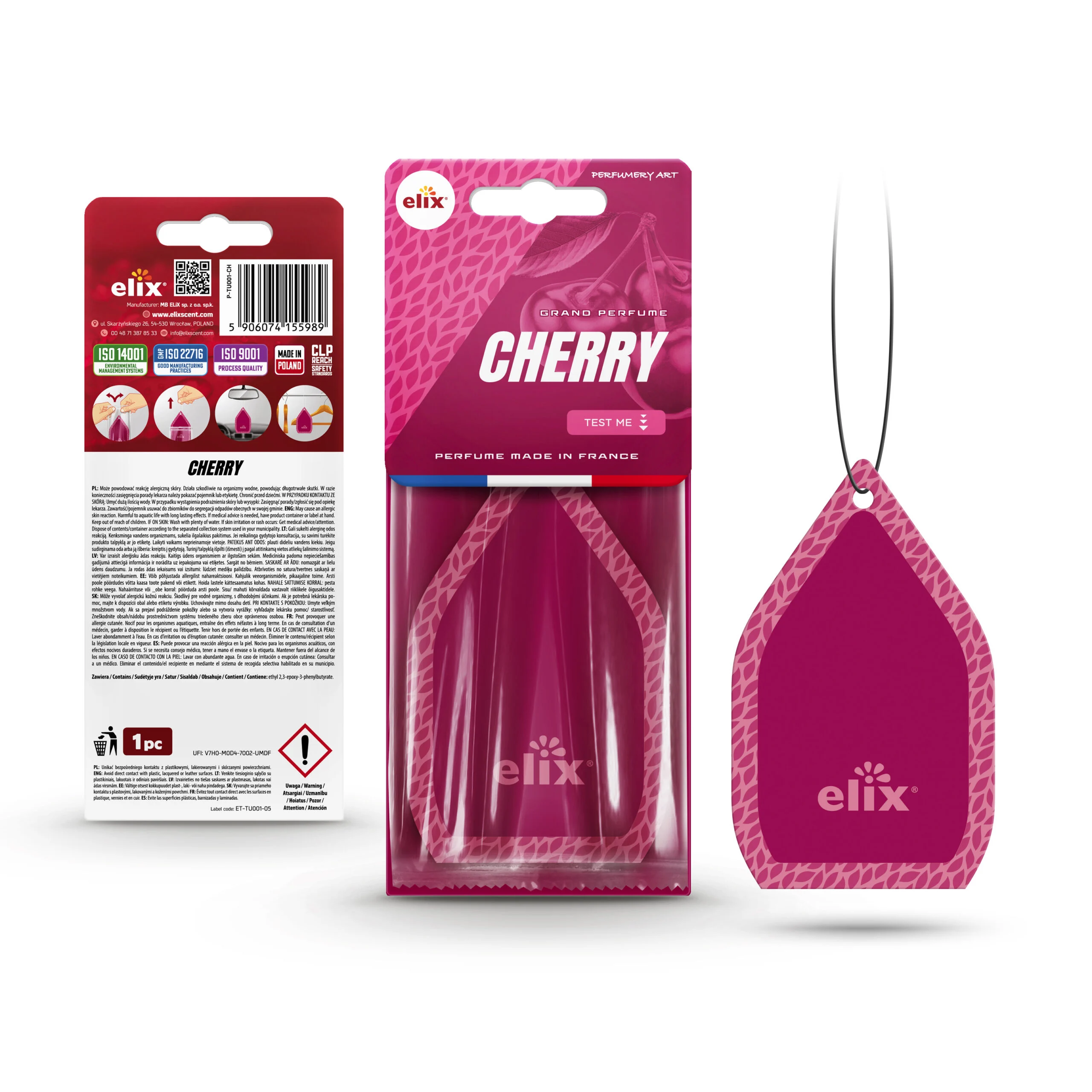 Tulip paper fragrance pendant