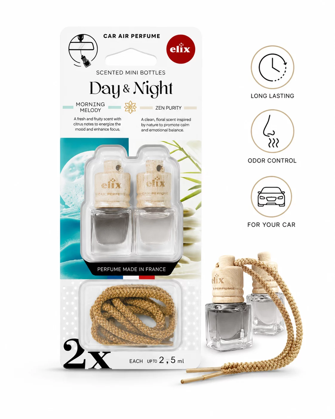 Mini Car Air Freshener Set 2×5 ml