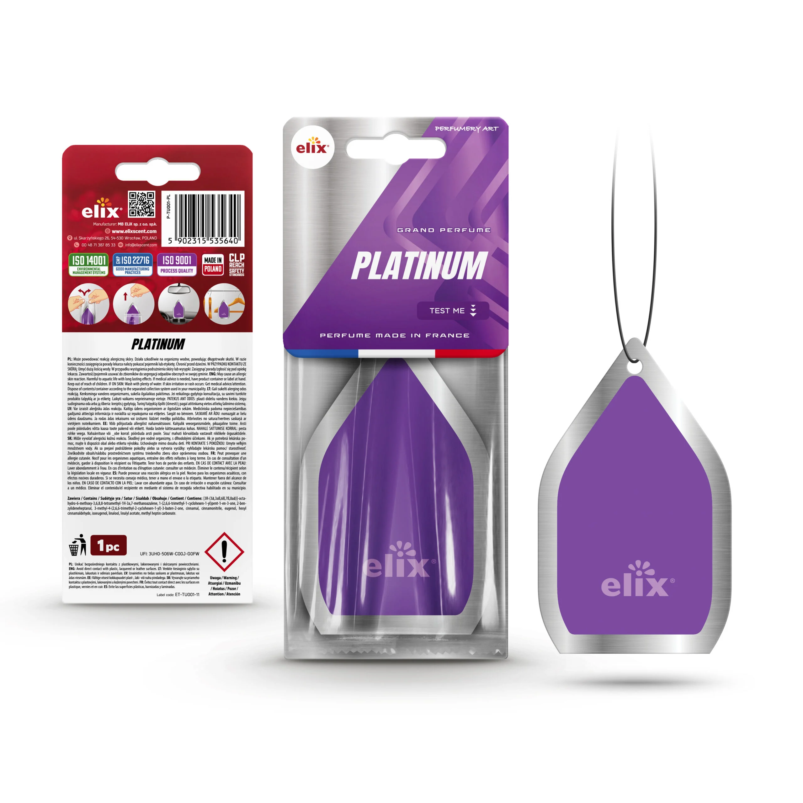 Tulip paper fragrance pendant