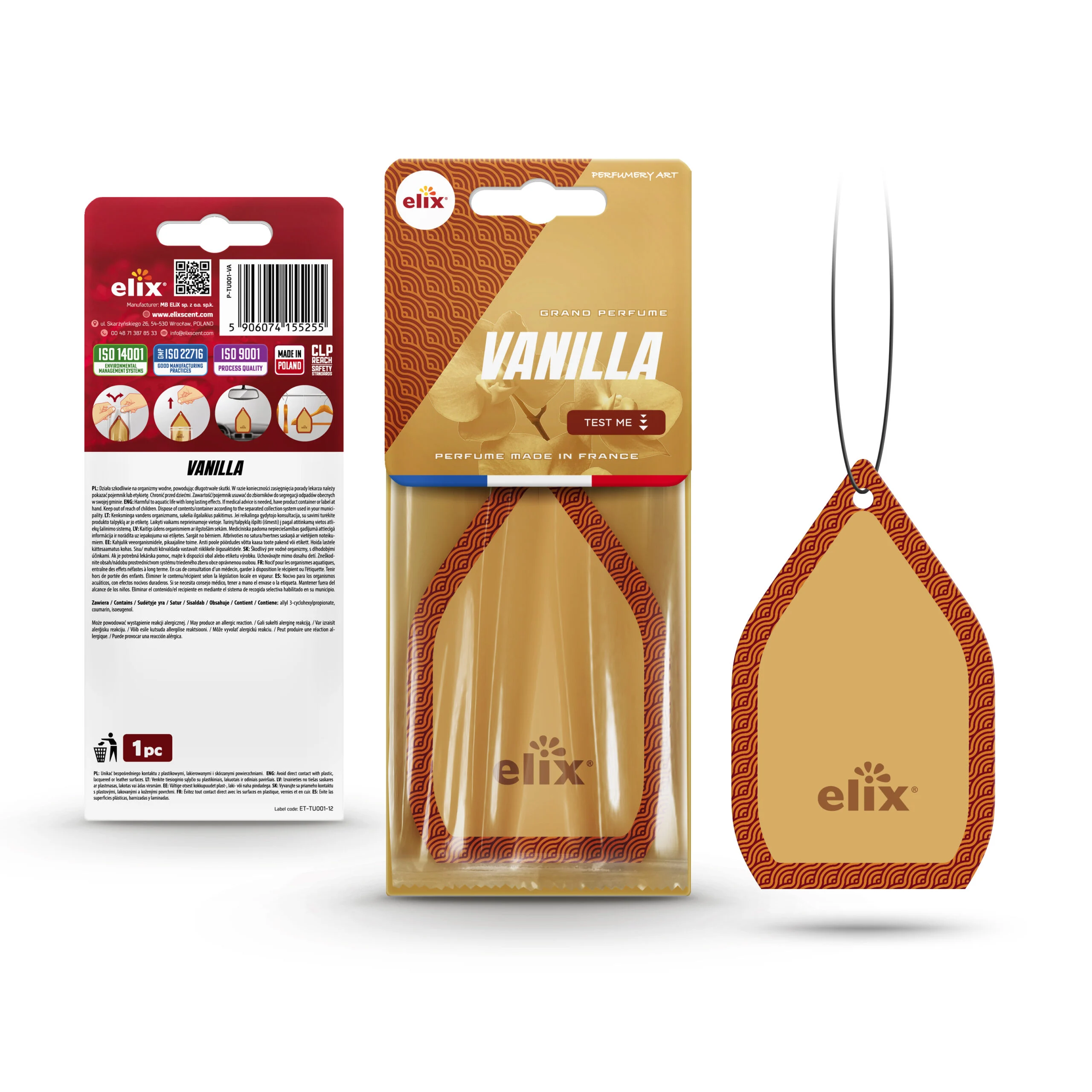 Tulip paper fragrance pendant