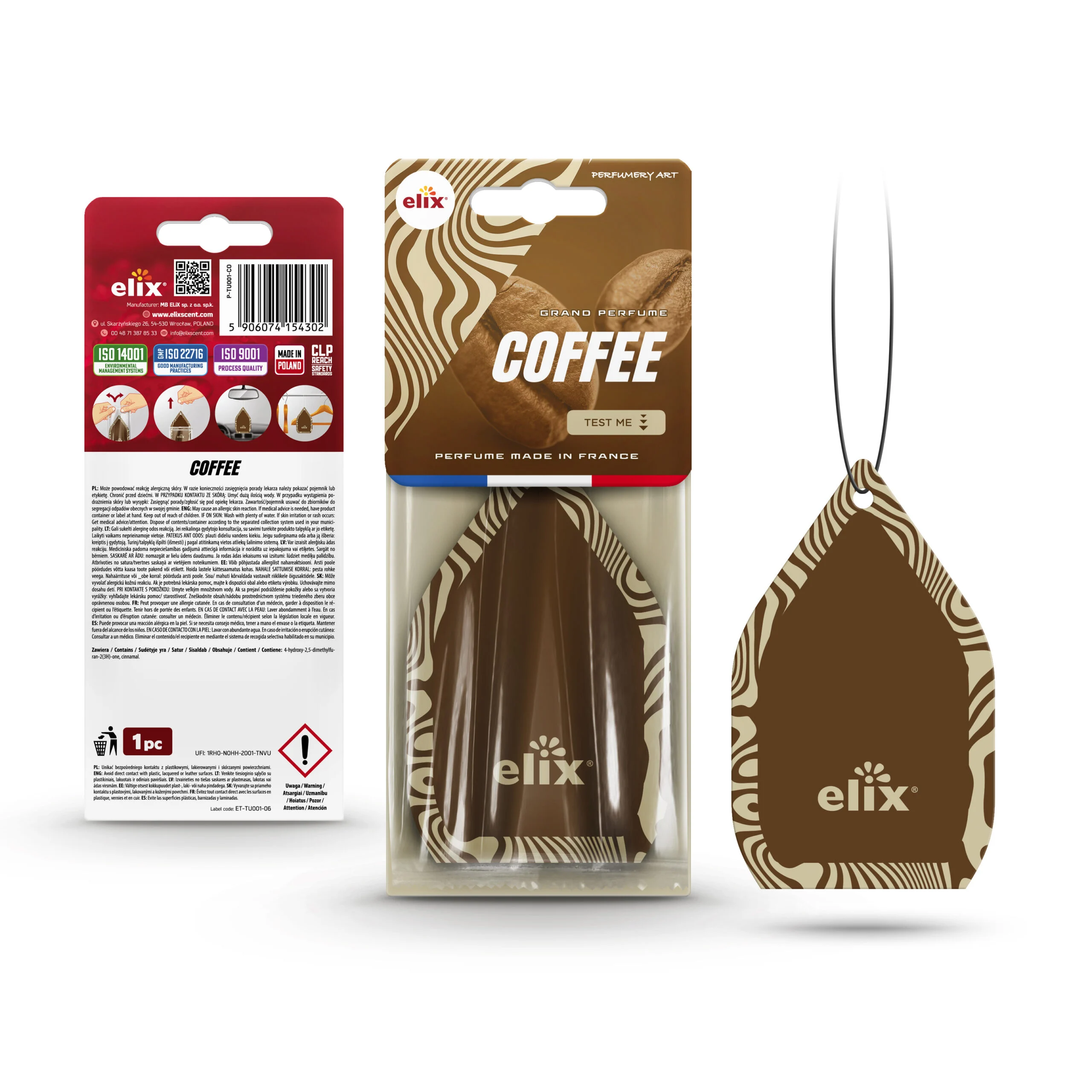 Tulip paper fragrance pendant