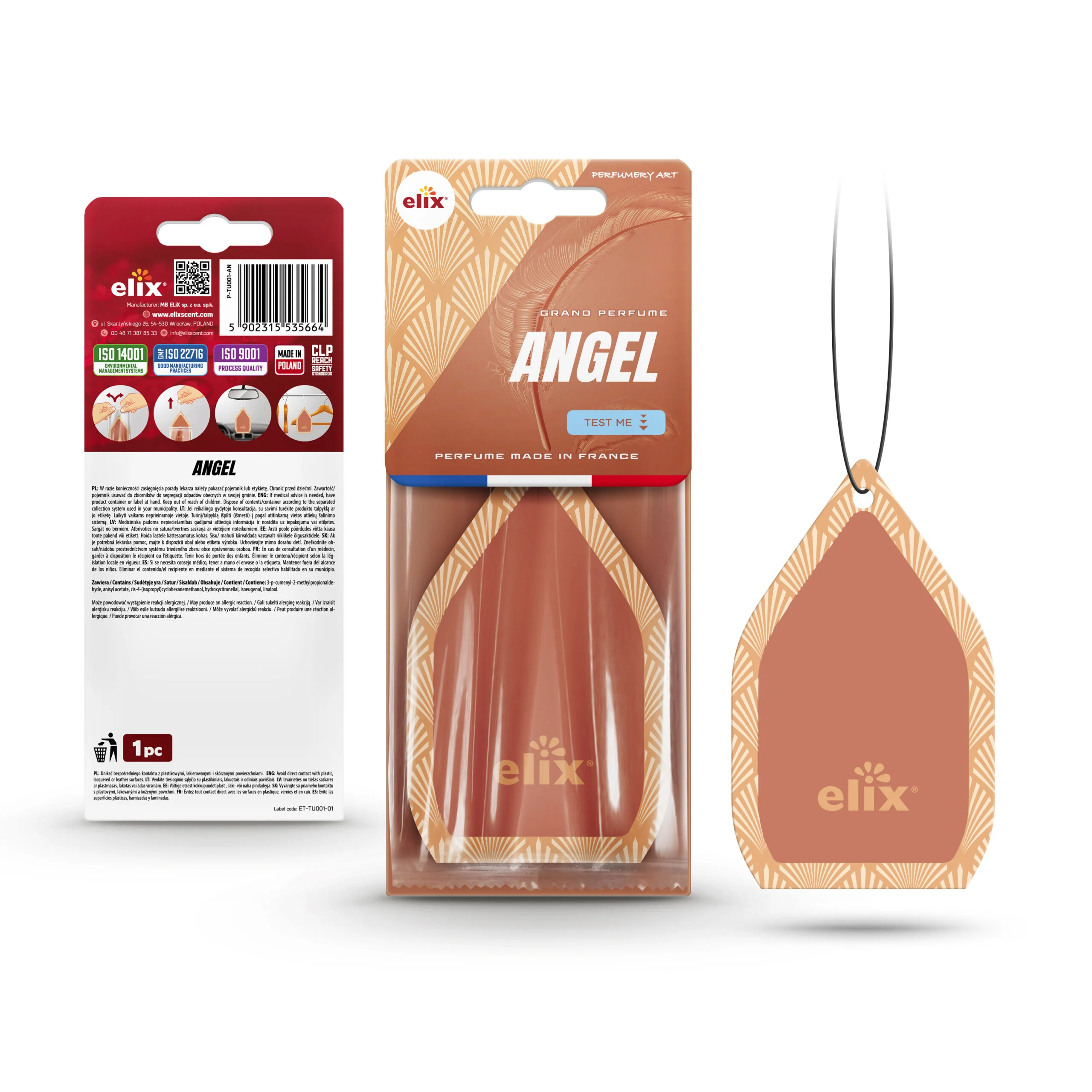 Tulip paper fragrance pendant