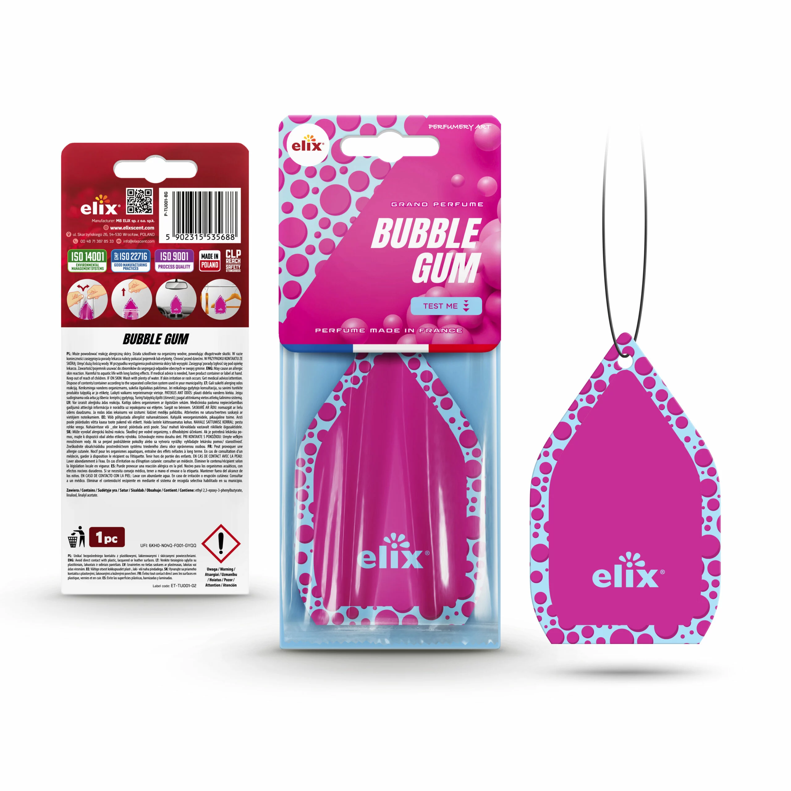 Tulip paper fragrance pendant