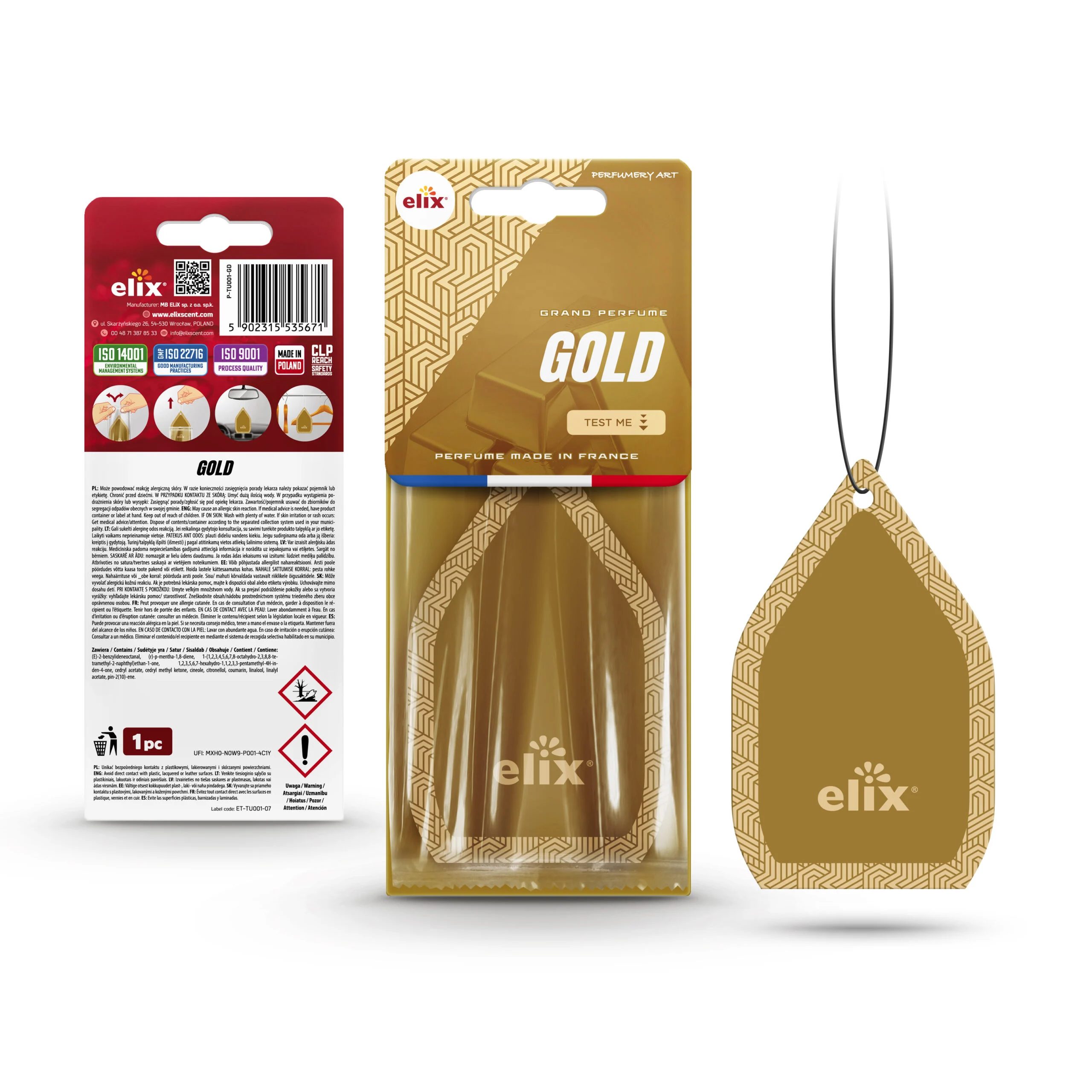 Tulip paper fragrance pendant