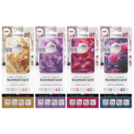 Wardrobe Scented Cards Set 12 Pack – 4 Fragrances 540 Days Freshness | Rose Garden Red Fruits Fresh Linen Lavender Breeze | ELIX