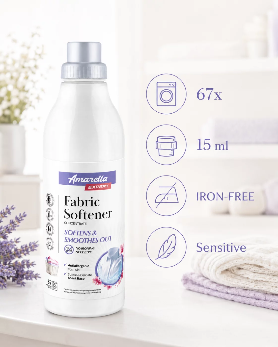 Amarella Expert Fabric Softener – Hypoallergenic 1L