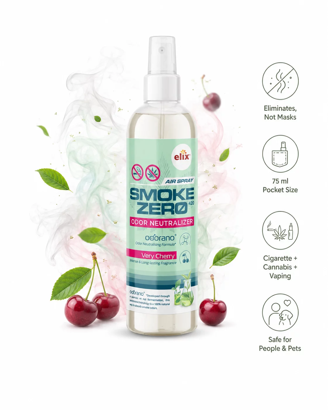 Smoke Zero 420 Air Spray Mini - Very Cherry 75 ml
