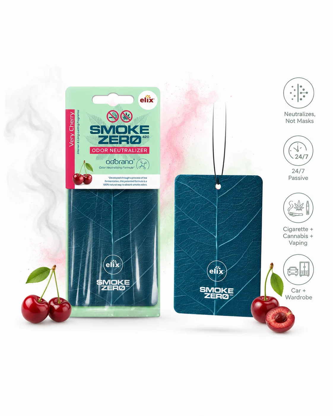 Smoke Zero 420 Hanging Tag - Very Cherry