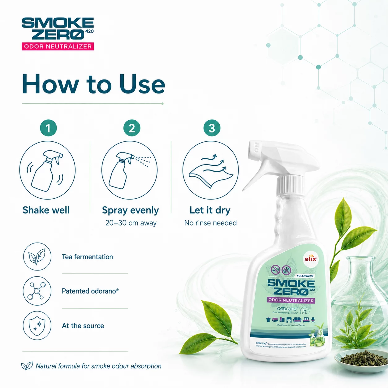 Smoke Zero 420 Fabric Spray 500 ml