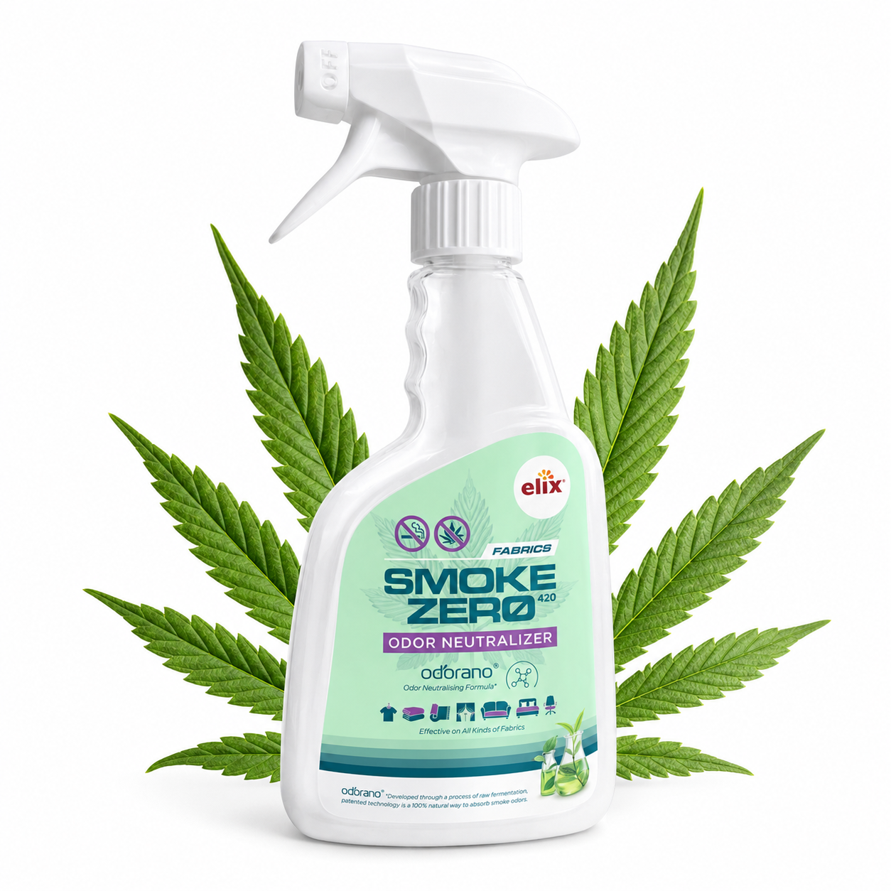 ChatGPT Image 26 maj 2026, 13_42_13 Smoke Odor Eliminator Spray for Fabrics 500ml Cigarette Weed Smell Remover for Upholstery, Curtains, Car Interior - Image 1