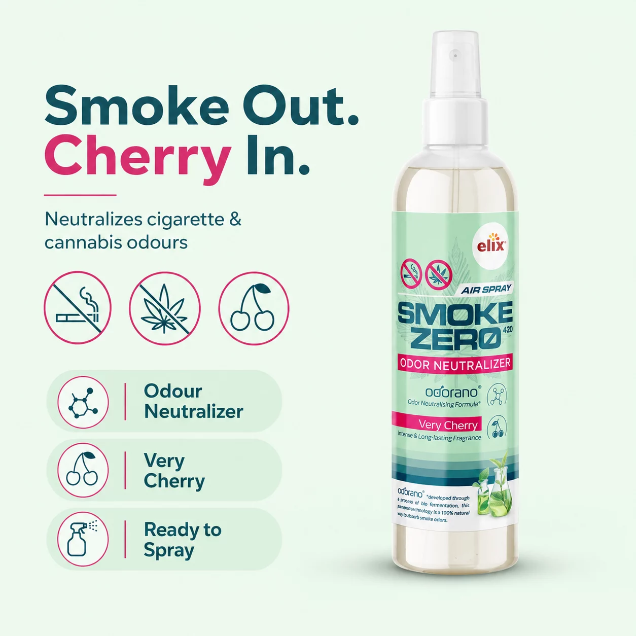 Smoke Zero 420 Air Spray Mini - Very Cherry 75 ml