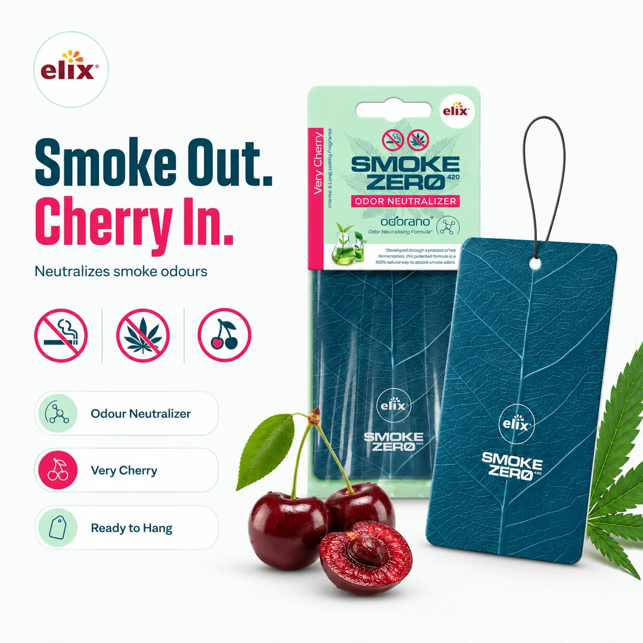 Smoke Zero 420 Hanging Tag - Very Cherry