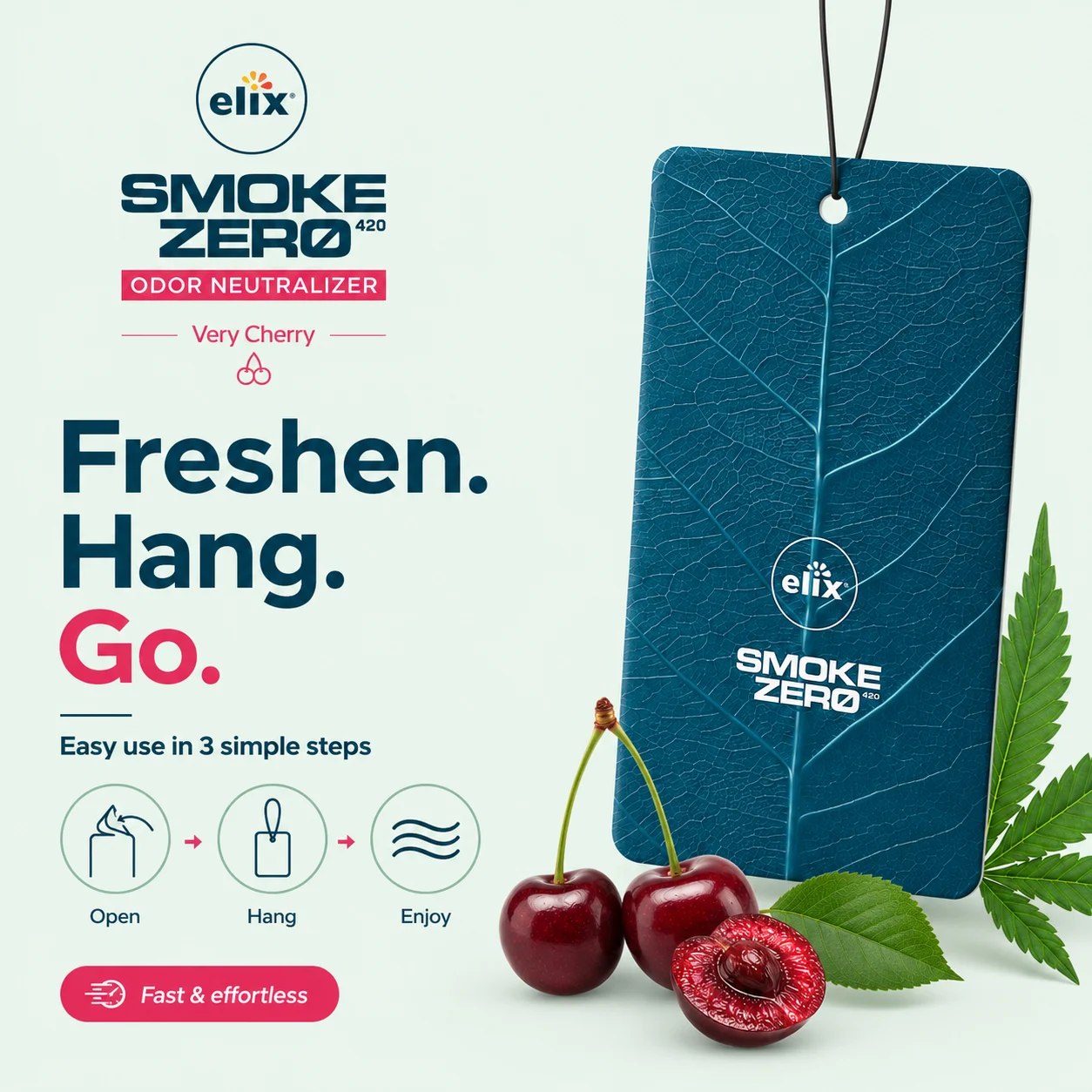 Smoke Zero 420 Hanging Tag - Very Cherry