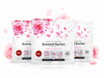 Rose Garden Wardrobe Scented Sachets 3 Pack – 135 Days Freshness | Drawer, Closet, Car & Suitcase Freshener | ELIX