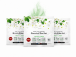 Fresh Linen Wardrobe Scented Sachets 3 Pack – 135 Days Freshness | Drawer, Closet & Suitcase Freshener | ELIX
