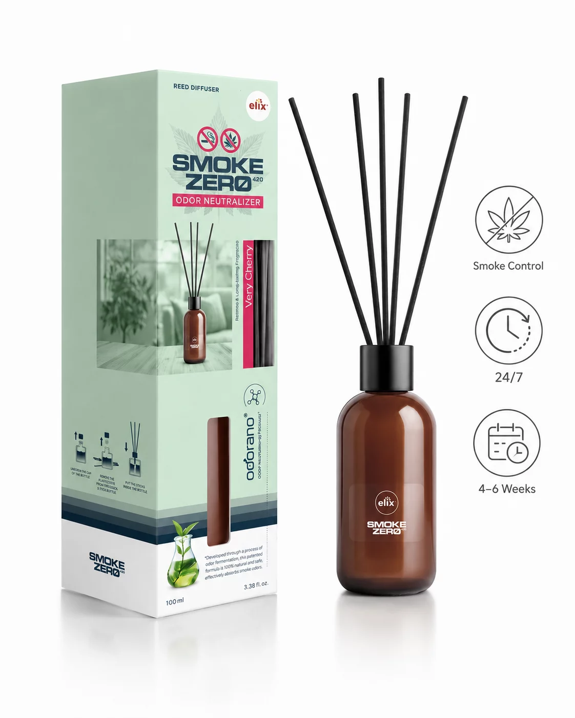 Smoke Zero 420 Reed Diffuser – Very Cherry 125 ml